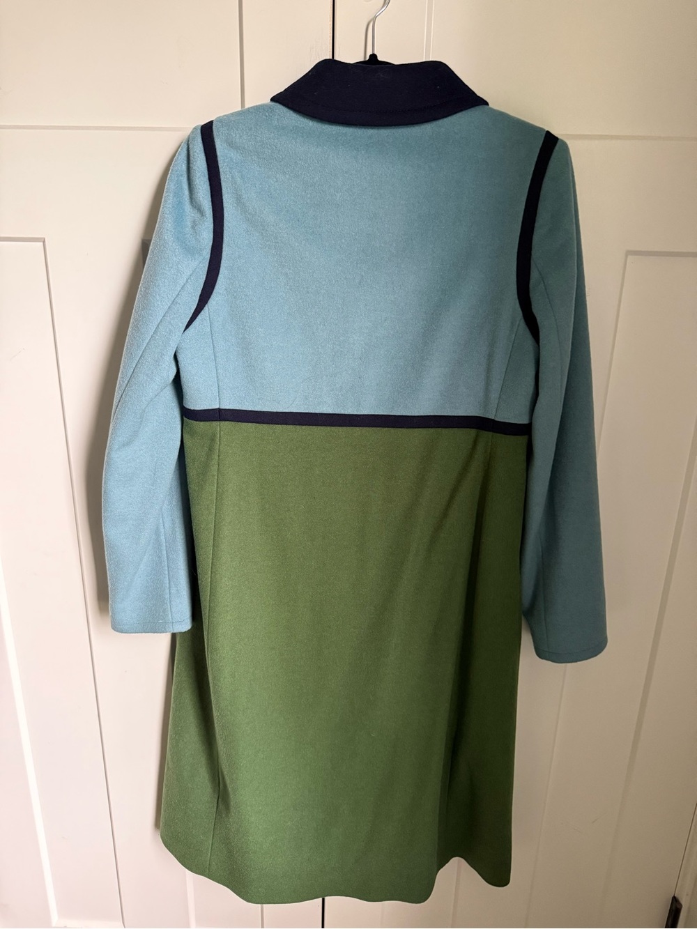 RARE Boden Lovelace Two-Tone Green Wool-Blend Coat size 6. Like new. - Picture 7 of 11